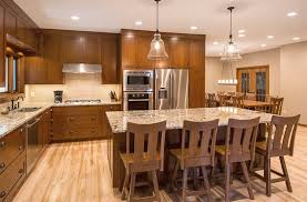 Experts gathered this collections to make your life easier. Spacious Kitchen And Dining Area With Solid Cherry Wood Table Built For 12 Silent Rivers Design Build Custom Homes Remodeling Des Moines