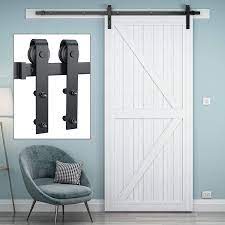 Buy barn doors now on doordesignlab. Amazon Com Genius Iron 6 6ft Single Barn Door Hardware Classic Design Standard Track With Upgraded Nylon Bearings For 36in 40in Wide Sliding Door Panel Easy Installation Basic J Home Improvement