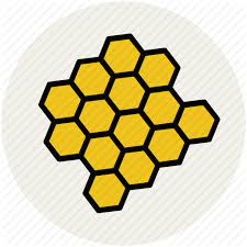 Beehive Beeswax Hexagon Hive Honey Honeycomb Icon Bee Outline Bee Hive Simple Cartoon