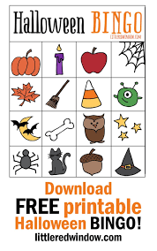 It's even easy enough that young children can play. Halloween Bingo Free Printable Little Red Window