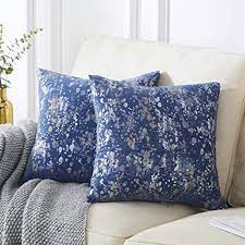 Kissenhüllen (ohne kissen) größe ca. Ommato Samt Kissenbezug 50x50 Cm Silber Gold Kissenbezuge Dekorative Kissenhulle Dekokissen Fur Sofa Schlafzimmer Wohnzimmer Navy Blau 2 Stuck Amazon De Kuche Haushalt Wohnen