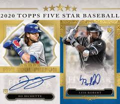 2020 Topps Five Star Baseball Checklist Set Info Boxes Release Date Baseball Cards Baseball Cards