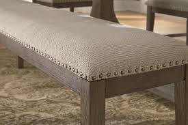 Johnelle Dining Table And 4 Chairs And Bench Ashley Furniture Homestore In 2020 Dining Bench With Back Chair Dining Table
