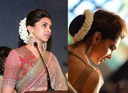 10 Celebrities And Their Floral Jewellery Bridal Hair Buns Indian Wedding Hairstyles Indian Hairstyles