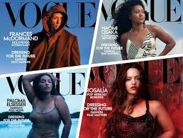 Vogue may earn a portion of sales from products that are purchased through our site as part of our affiliate. Us Vogue January 2021 Frances Mcdormand Naomi Osaka Paloma Elsesser Rosaliafashion Love Line Fashion Love Line
