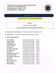 MINUTES Virtual Board of Health Meeting Keck Boardroom