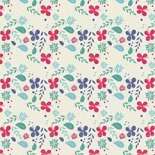 Floral retro painted pattern set vector | free download. Free Vector Vintage Floral Pattern