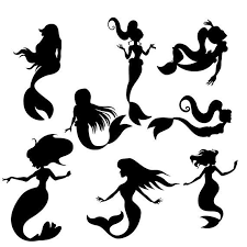Mermaid Svg Clipart Silhouette Mermaid Vector Files Digital Etsy Mermaid Vector Silhouette Clip Art Mermaid Svg