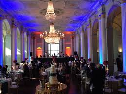 Beautiful Wedding With Blue Amber Up Lighting And Dj Services Performed By Fonix Entertainment At Biltmore Ballrooms Augus Event Lighting Ballrooms Dj Lighting