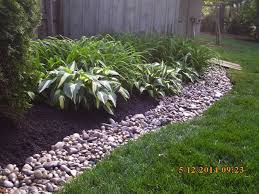 Mulches give the landscape a finished look while also minimizing maintenance in garden beds. River Rock Gravel