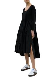New Alia - Black cotton dress - Exclusera