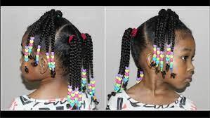 Kids Braided Hairstyle With Beads Cute Hairstyles For Girls Sekora And Sefari Sekora And Sefari Kids Braided Hairstyles Kids Hairstyles Braids For Kids