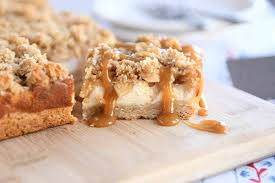 Cookin' lean like paula deen: Caramel Apple Cheesecake Bars With Streusel Mel S Kitchen Cafe