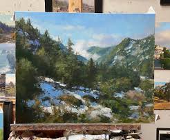 Jim Mcvicker On The Easel 24x30 Wip Mt Baldy Area Instagram Work In Progress Painting