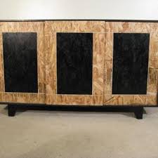Sliding Door Osb Credenza With Hardwood Feet By Bois Osb Osb Porte Coulissante Bois