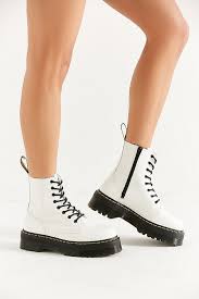 Black Boots White Sole Ladies Dr Martens Jadon 8 Eye Platform White Boot Boots White Boots Smooth Leather Boots
