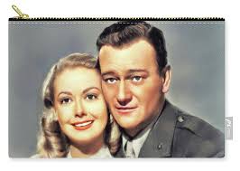 Adele Mara and John Wayne, Movie Legends Zip Pouch