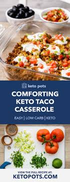My tip for using ground beef in low carb recipes is to aim for high fat content when making something like burgers or even meatballs but use leaner ground beef when making casseroles or soups. Cheesy And Comforting Keto Taco Casserole With Homemade Salsa Keto Pots