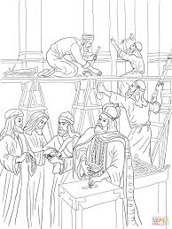 Joash Repairs The Temple Coloring Page Supercoloring Com Bible Coloring Pages Coloring Pages Free Coloring Pages