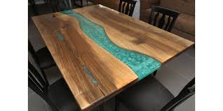 Hey, denver now is your chance to make one of these popular resin river tables right here in our urban woodworking studio located in downtown denver. River Table Walnut Wood Decor Dining Room Office Desk Epoxy Dining Table