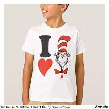 Dr Seuss Valentine I Heart The Cat In The Hat T Shirt Zazzle Com Valentine T Shirts Novelty Tee Shirts Seuss