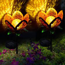 Check spelling or type a new query. Large Metal Glass Solar Flowers Yard Art Garden Solar Lights Outdoor Solar Powered Stake Lights Decorative Garden Lights For Walkway Pathway Yard Lawn 2pack Amazon Com