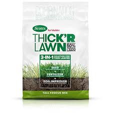 Fescue is a cool season grass adapted to grow in northern colder states. Buy Scotts Turf Builder Thick R Lawn Tall Fescue Mix 12 Lb Combination Seed Fertilizer Soil Improver Get Up To A 50 Thicker Lawn Fill Lawn Gaps