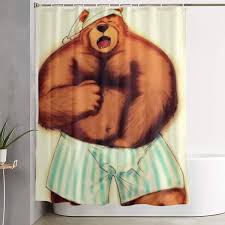 I was pleasantly surprised at how my vision came to life for the party decor, especially since i pulled together ideas from several different themes (see mycontinue reading. Gay Pride Lgbt Bear Funny Sleep Themed Decor Shower Curtain Shower Curtains Aliexpress