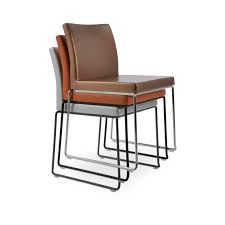 Shop 212concept for corona sled base dining chair by sohoconcept with upholstered seat options and plywood shell finish option in modern minimalist design for home and restaurant. Contemporary Restaurant Chair Aria Sohoconcept With Removable Cover Upholstered Fabric