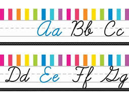 This resource looks great on display on your classroom! Just Teach Alphabet Lines Cursive Neon Alphabet Line Teaching The Alphabet Teaching