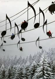 Musical Ski Lift In France Music Humor Musicals Ski Lift