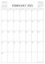 Find that perfect calendar for your home or workplace. Free Printable Blank Monthly Calendar And Planner For February 2021 A4 A5 And A3 Pdf And Png Templates 7calendar