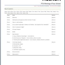 Printable PTA School Meeting Agenda Template And Outline Sample ...