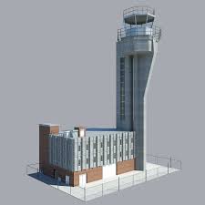 Airport Control Tower 3d Obj Airport Control Tower Tower Building