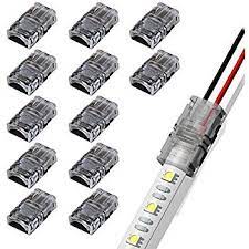 goochan 2 pin led connector for 10mm wide waterproof single color led strip light strip to wire quick connection tape lights led strip lighting led strip