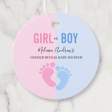Girl Or Boy Gender Reveal Baby Shower Favor Tags Favortags Wedding Favors Thankyou Giftt Baby Shower Gender Reveal Baby Shower Favor Tags Party Favor Tags