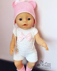 как связать спицами одежду для беби бона со схемами Komplekt Dlya Bebi Bon Crochet Vyazanie Kryuchkom Odezhda Kuklam Bebi Bon Odezhda Kombinezon Vyazanie