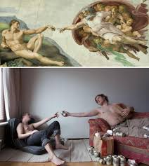 20 Modern Remakes Of Famous Paintings Classic Paintings Art Parody Famous Art
