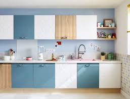 Resultat De Recherche D Images Pour Cuisine Bicolore Blanche Et Bleu Placard Cuisine Porte Placard Cuisine Cuisine Moderne