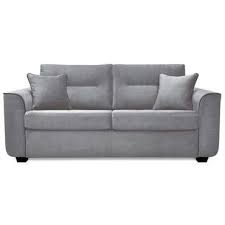 Canape Convertible 3 Places Marina Coloris Gris Clair Pas Cher C Est Sur Canape Droit Canape Convertible Canape