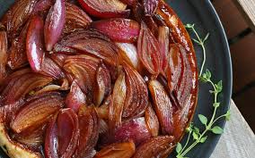 Red Onion Tarte Tatin Vegan Onion Tart Tarte Tatin Food Recipes