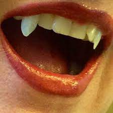 Vampire Teeth Diy Monster Teeth Make Fangs From Fake Nails Size The Nail To Your Tooth File To A Ti Diy Teething Denture Adhesive Halloween Costumes Makeup
