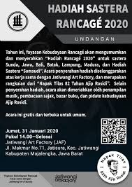 Find the best things to do in bandung. Hadiah Sastera Rancage 2020 Dan Napak Tilas 82 Tahun Ajip Rosidi Personal Blog Dhipa Galuh Purba M Sudama Dipawikarta Indonesia