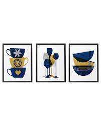 Navy Kitchen Decor Gray Kitchen Print Gold Kitchen Decor Etsy In 2021 Kitchen Prints Navy Kitchen Navy Dining Room Decor