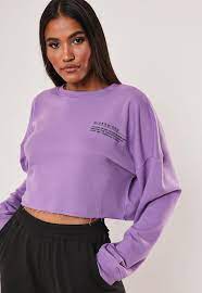 Purple Crop Sweatshirt Quality Assurance Protein Burger Com