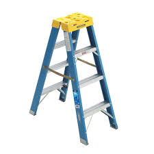 Steps are made from maple or birch furniture grade plywood. Werner 4 Ft Fiberglass Twin Step Ladder With 250 Lb Load Capacity Type I Duty Rating T6004 The Home Depot