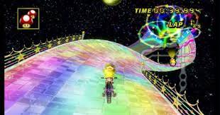 You're participating in an important race — and losing — when suddenly an outside force changes the momentum so that you have a chance to come out on top. Abnormal Traffic Detected Rainbow Road Mario Mario Kart