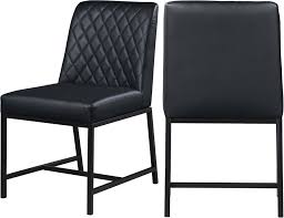 Bryce Black Dining Chair 918 Meridian Furniture Dining Chairs In 2020 Faux Leather Dining Chairs Dining Chairs Furniture Dining Chairs