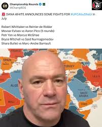 What fights will Dana White announce today?