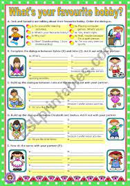 The best hobbies will not only engage your kids and keep them entertained, but it will also teach them a thing or two. What S Your Favourite Hobby Short Dialogues To Act Out Esl Worksheet By Mena22